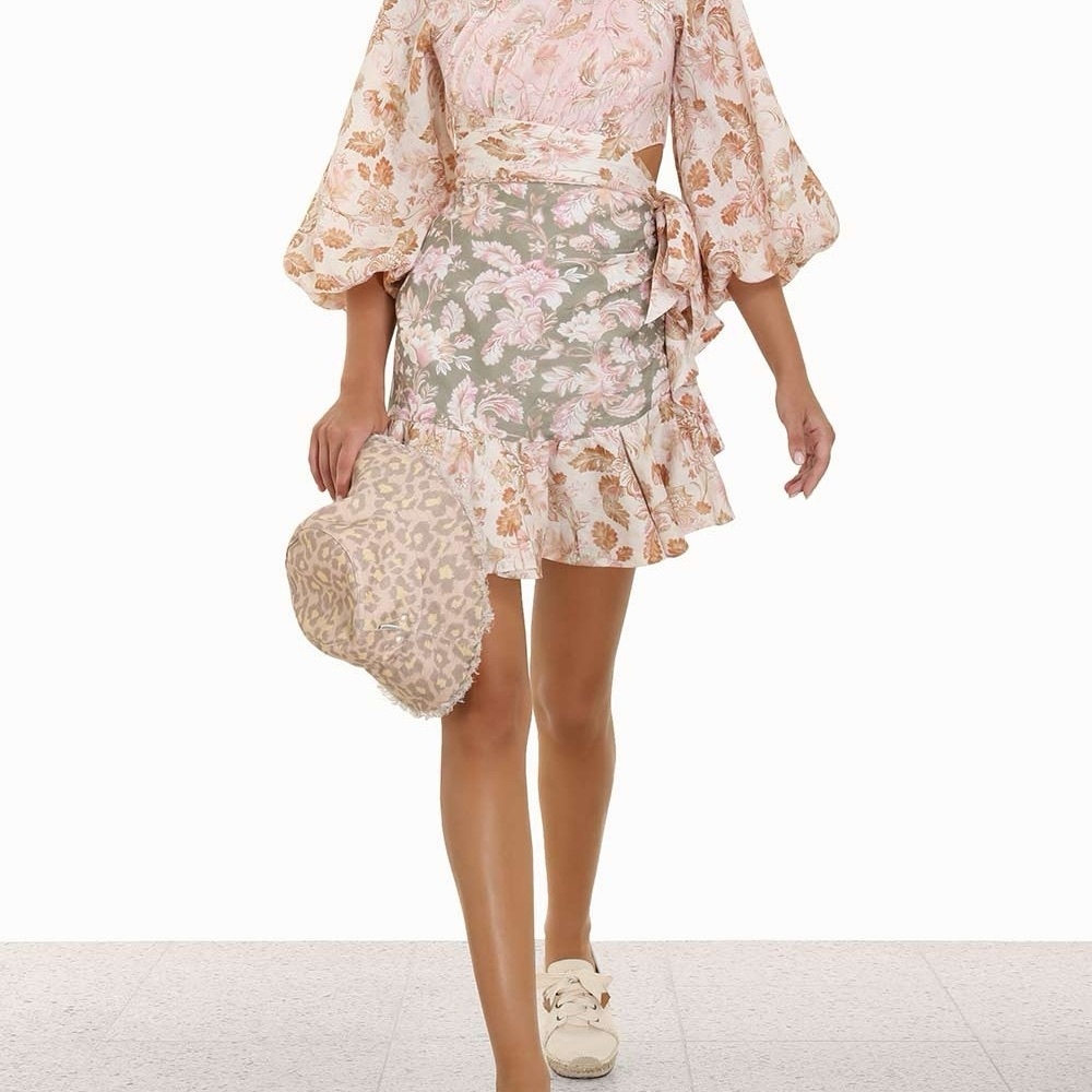 Zimmermann Pink and Cream Floral Dress
